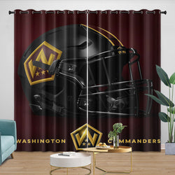 Washington Commanders Curtains Blackout Window Drapes Room Decoration (Online Order Only)