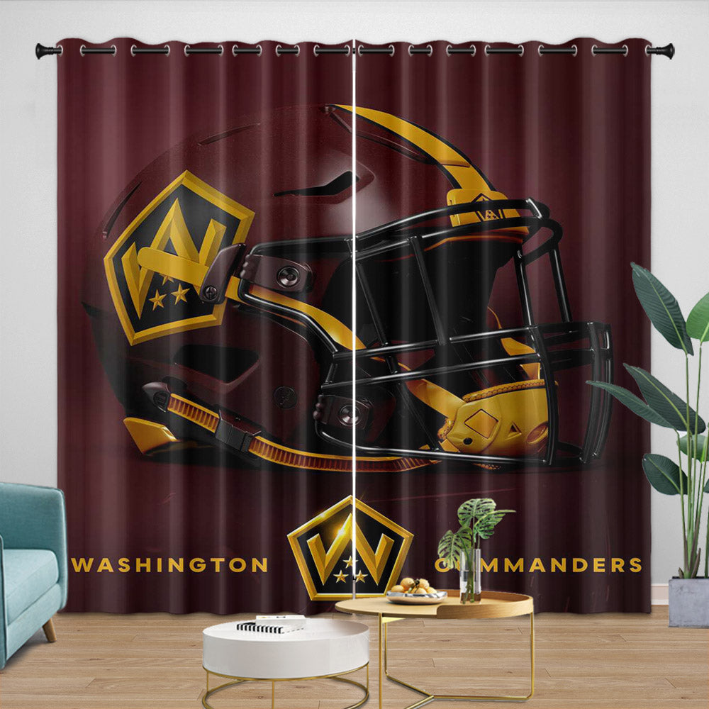 Washington Commanders Curtains Blackout Window Drapes Room Decoration (Online Order Only)