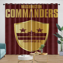 Washington Commanders Curtains Blackout Window Drapes Room Decoration (Online Order Only)