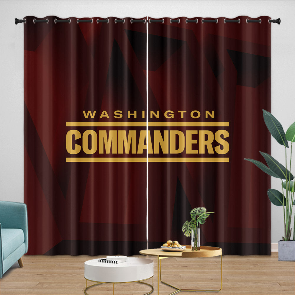 Washington Commanders Curtains Blackout Window Drapes Room Decoration (Online Order Only)