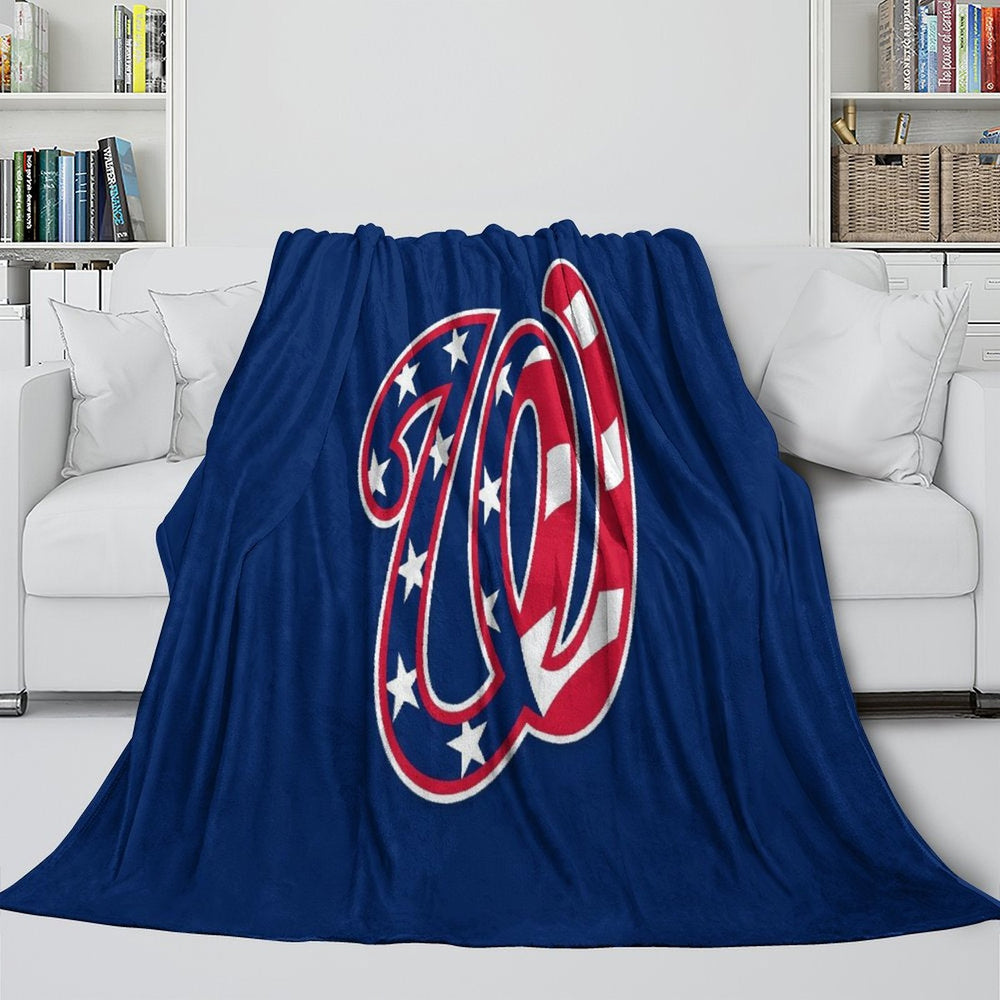 Washington Nationals Blanket Flannel Throw Room Decoration (Online Order Only)