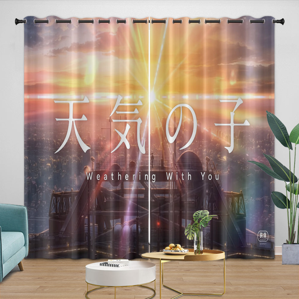 Weathering With You Curtains Blackout Window Drapes Room Decoration (Online Order Only)