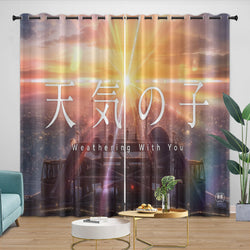 Weathering With You Curtains Blackout Window Drapes Room Decoration (Online Order Only)