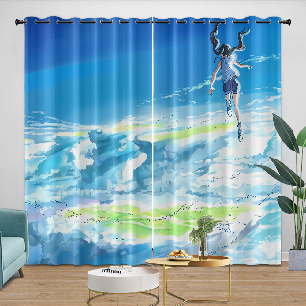 Weathering With You Curtains Blackout Window Drapes Room Decoration (Online Order Only)