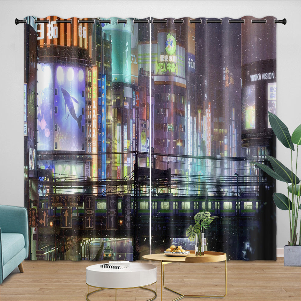 Weathering With You Curtains Blackout Window Drapes Room Decoration (Online Order Only)