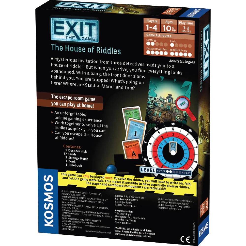 EXIT: The House of Riddles (ONLINE ORDER ONLY)