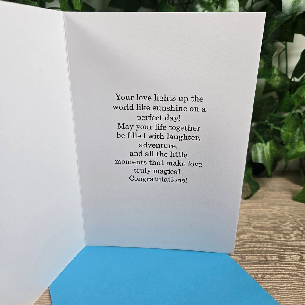 Bright Floral with Rings Wedding Card (ONLINE ORDER ONLY)
