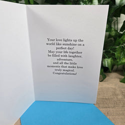 Bright Floral with Rings Wedding Card (ONLINE ORDER ONLY)