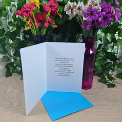 Bright Floral with Rings Wedding Card (ONLINE ORDER ONLY)