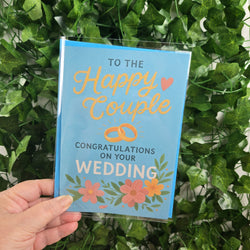 Bright Floral with Rings Wedding Card (ONLINE ORDER ONLY)
