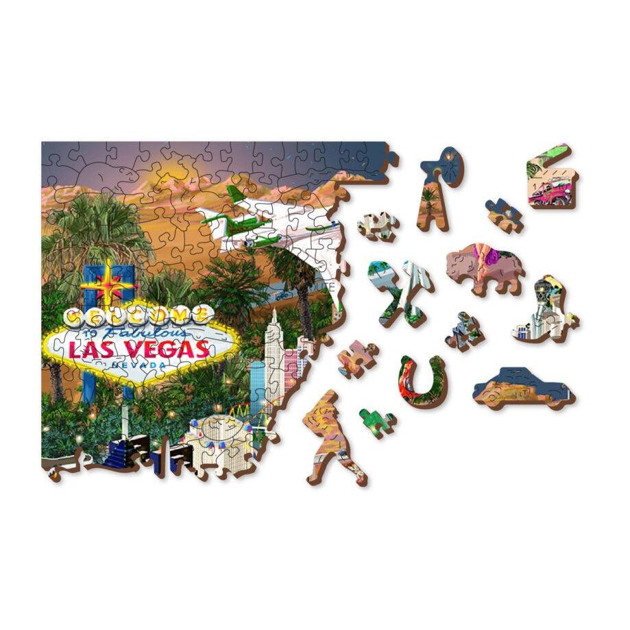 Welcome to Las Vegas 505 Piece Wood Jigsaw Puzzle Wooden City (ONLINE ORDER ONLY)