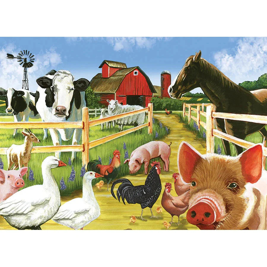 Welcome to the Farm 350 Piece Family Jigsaw Puzzle Cobble Hill (ONLINE ORDER ONLY)