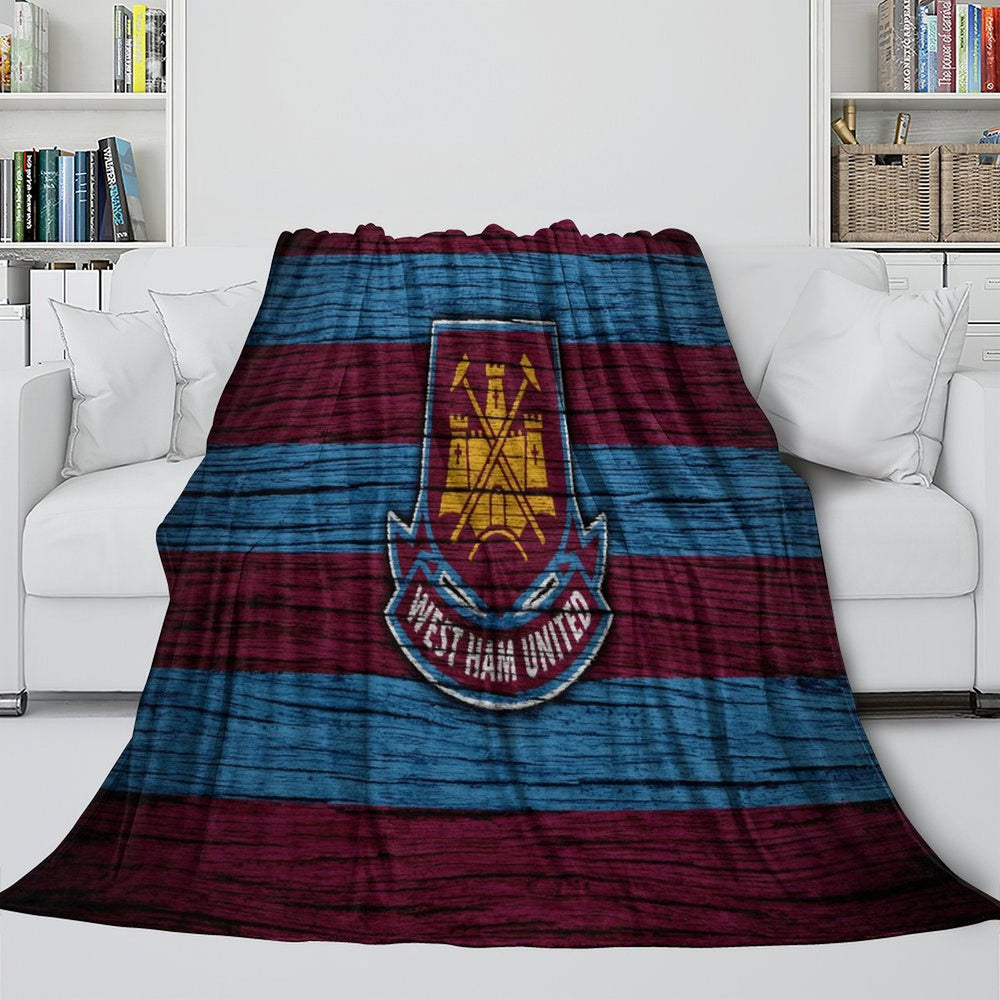West Ham United Blanket Flannel Fleece Throw Room Decoration (Online Order Only)
