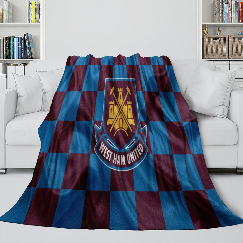 West Ham United Blanket Flannel Fleece Throw Room Decoration (Online Order Only)