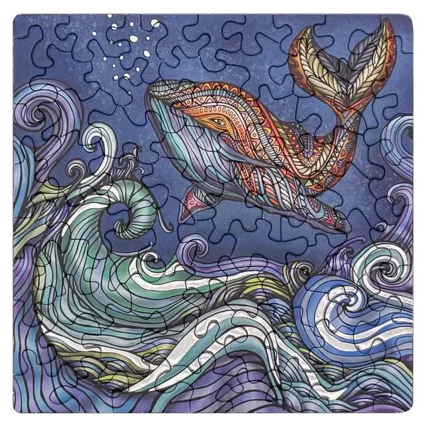 Whale 72 Piece Pocket Jigsaw Puzzle Curiosi (ONLINE ORDER ONLY)