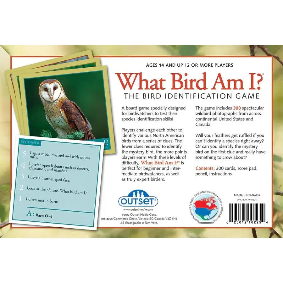 What Bird Am I? Trivia Card Game Outset (ONLINE ORDER ONLY)