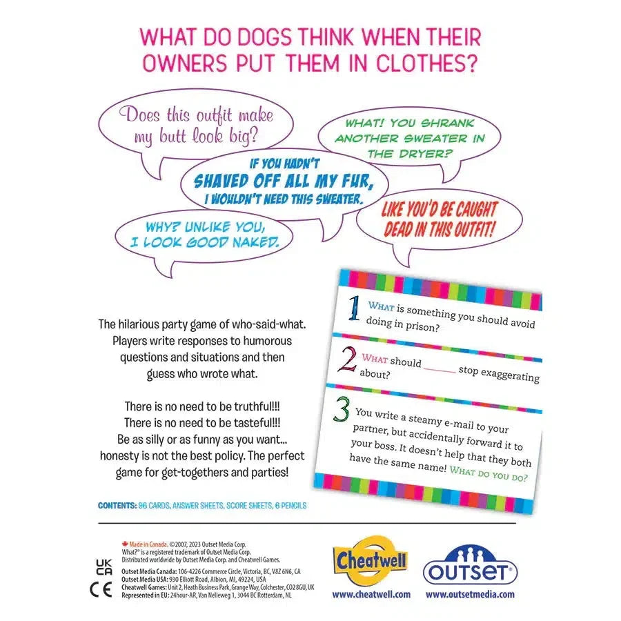 What? Party Card Game Outset (ONLINE ORDER ONLY)