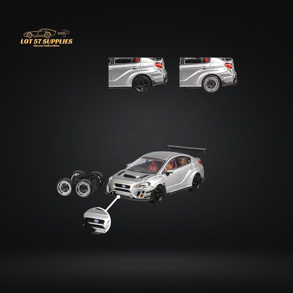 CM Model Subaru WRX STI Varis Widebody in Silver 1:64 CM64-STI-04 (ONLINE ORDER ONLY)