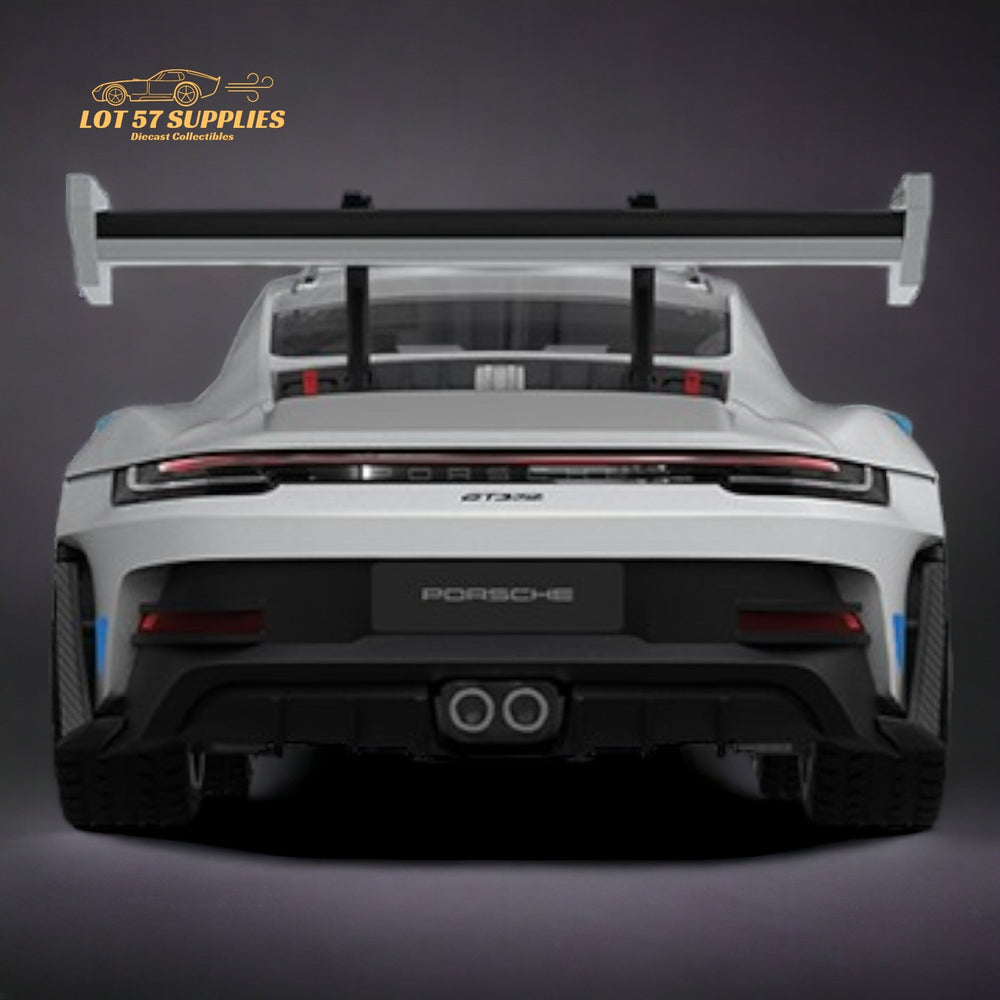 TPC Porsche 911 992 GT3 RS White With Blue Wheels Ordinary Version 1:64 (ONLINE ORDER ONLY)