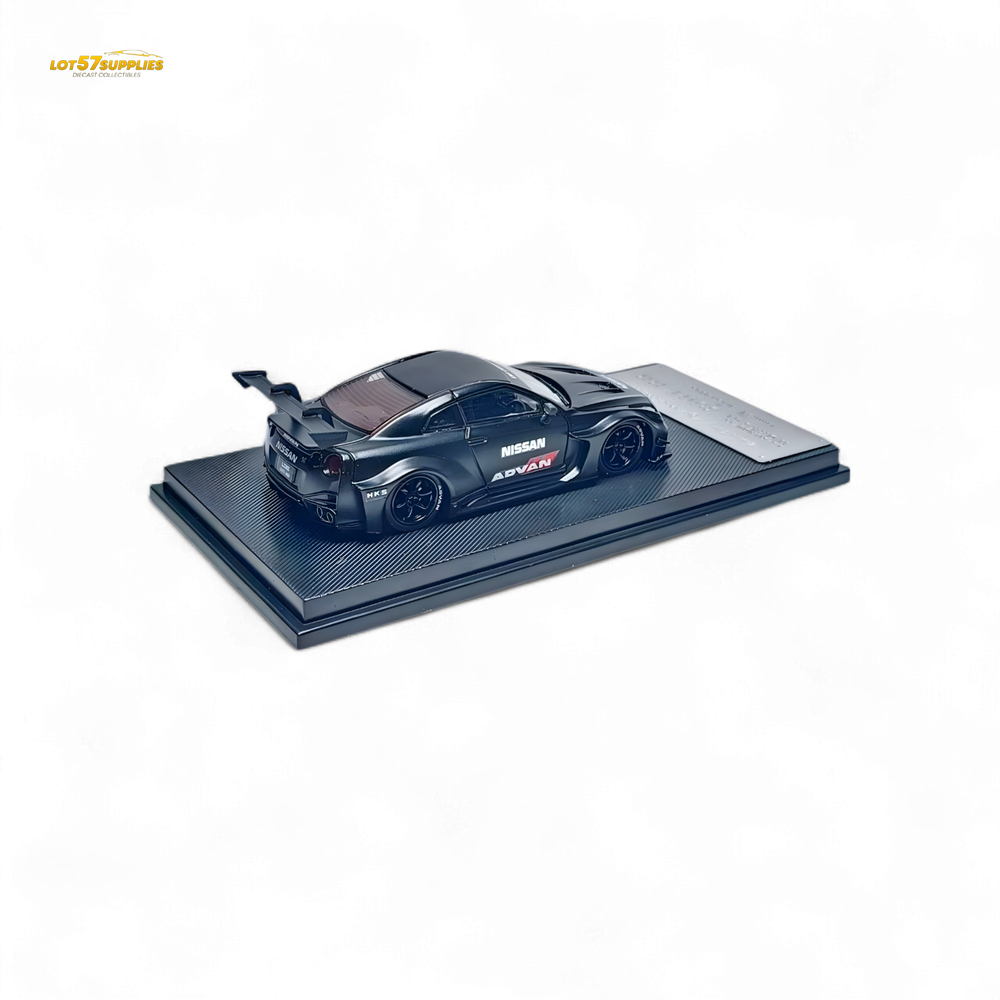 MC Skyline R35 GTR GT - Matte Black Advan Liberty Walk (LB) 1:64 (ONLINE ORDER ONLY)