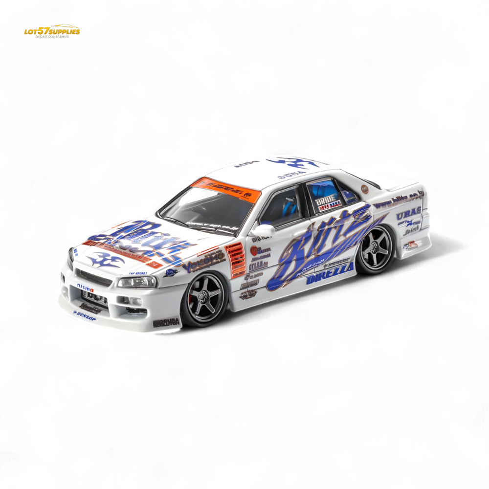 (Pre-Order) Mortal Skyline GTR ER34 BLITZ Dunlop - 2004 - 1:64 (Online Order Only)