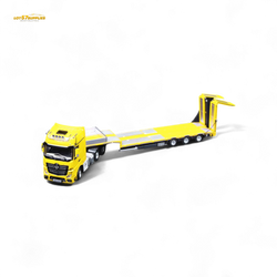 (Pre-Order) TimeMicro & Perka BENZ FLATBED TRANSPORT VEHICLE - Yellow 1/64 (ONLINE ORDER ONLY)