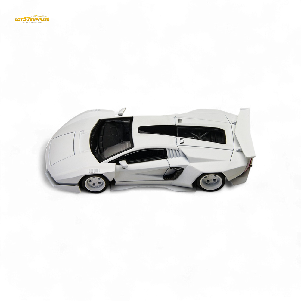 (Pre-Order) TimeMicro × PSC DESIGN 1/64 Countach V Ver. Mechanic PSC - White 1:64 (ONLINE ORDER ONLY)