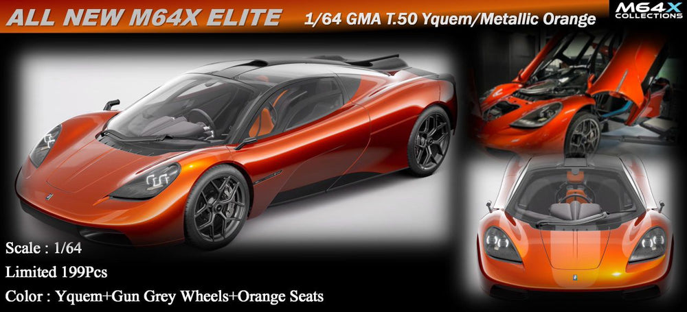 (Pre-Order) M64X GMA T.50 - Metallic Orange Resin Model - 1:64 (ONLINE ORDER ONLY)