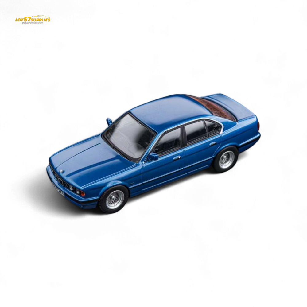 (Pre-Order) DCM BMW E34 5-Series Sedan - Avis Metallic Blue 1:64 (ONLINE ORDER ONLY)