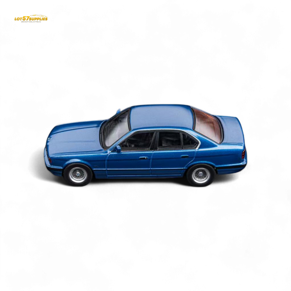 (Pre-Order) DCM BMW E34 5-Series Sedan - Avis Metallic Blue 1:64 (ONLINE ORDER ONLY)