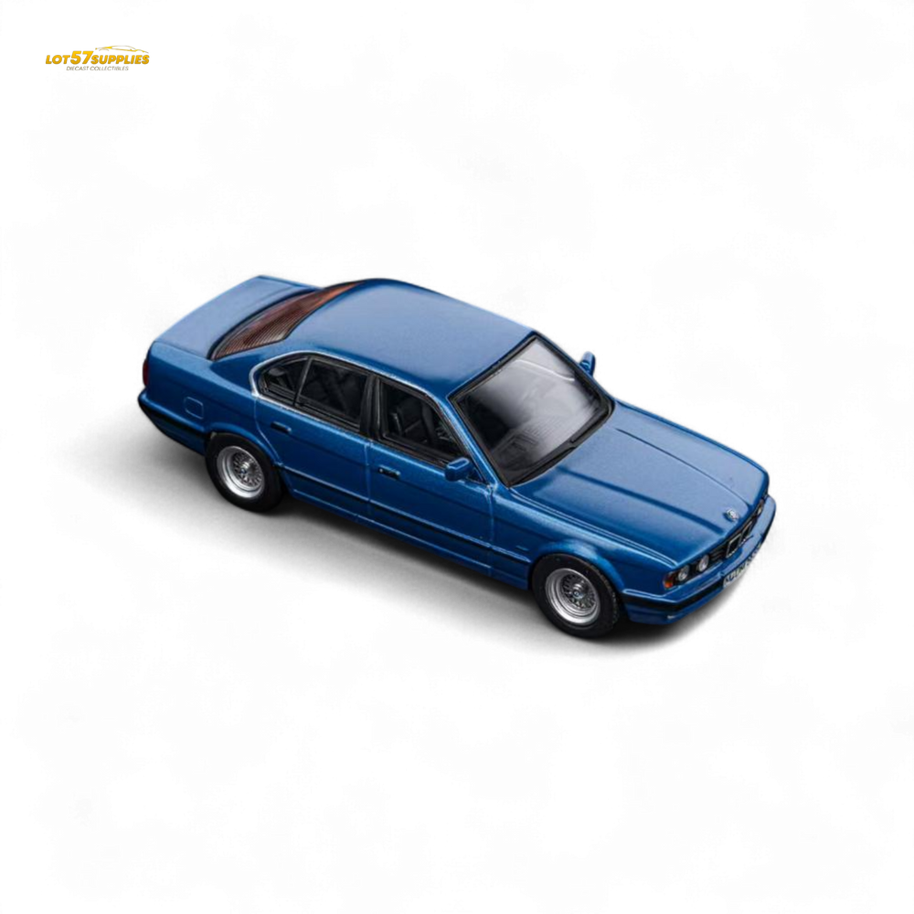 (Pre-Order) DCM BMW E34 5-Series Sedan - Avis Metallic Blue 1:64 (ONLINE ORDER ONLY)
