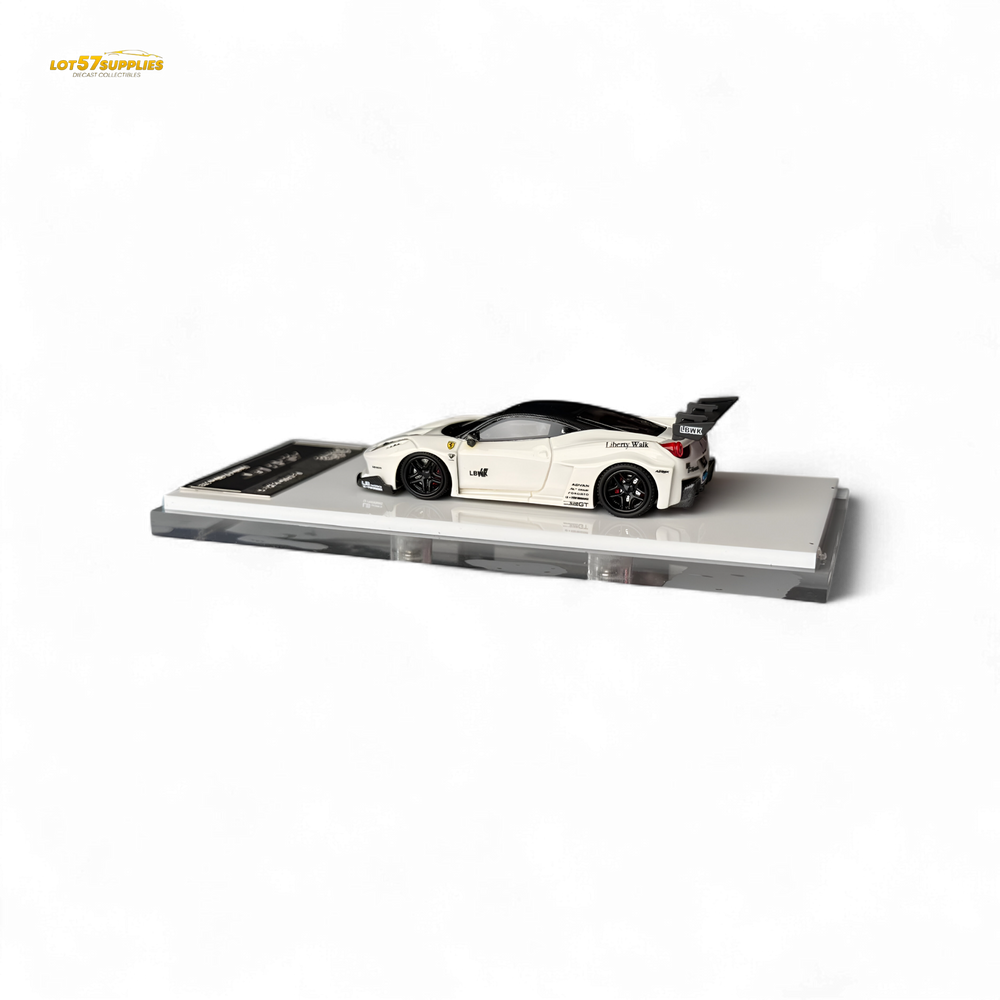 Flame Supercar LB458GT LB Wide-Body - White 1:64 Resin (ONLINE ORDER ONLY)