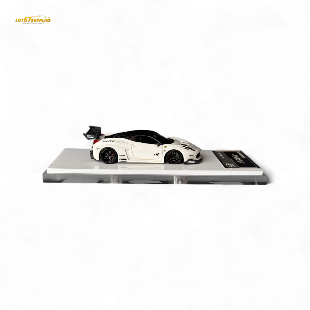 Flame Supercar LB458GT LB Wide-Body - White 1:64 Resin (ONLINE ORDER ONLY)