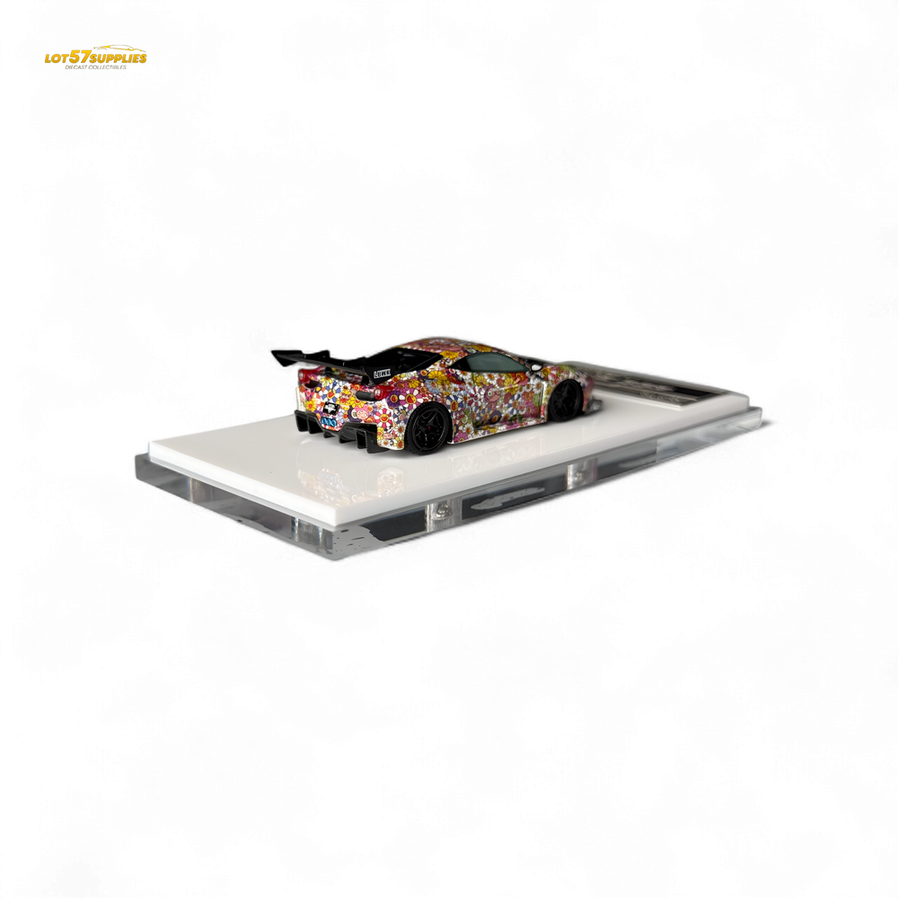 Flame Supercar LB458GT LB Wide-Body - Takashi Murakami Flower Livery - Glows in dark 1:64 Resin (ONLINE ORDER ONLY)