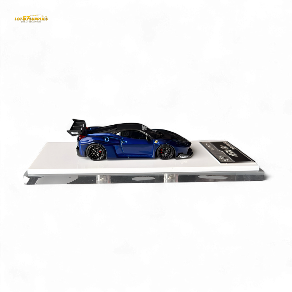 Flame Supercar LB458GT - Metallic Blue 1:64 Resin (ONLINE ORDER ONLY)
