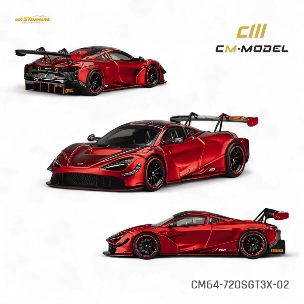 (Pre-Order) CM Model McLaren 720S GT3X - Metallic Red 1:64 (ONLINE ORDER ONLY)