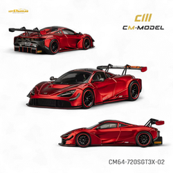(Pre-Order) CM Model McLaren 720S GT3X - Metallic Red 1:64 (ONLINE ORDER ONLY)