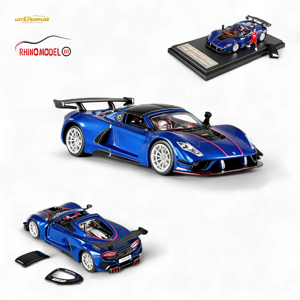 Rhino Model RM Hennessey Venom F5 - Blue 1:64 (ONLINE ORDER ONLY)