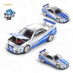 (Pre-Order) Demon King Auto Skyline GT-R R34 Z-Tune - Fast and Furious Paul Livery 1:64 (ONLINE ORDER ONLY)