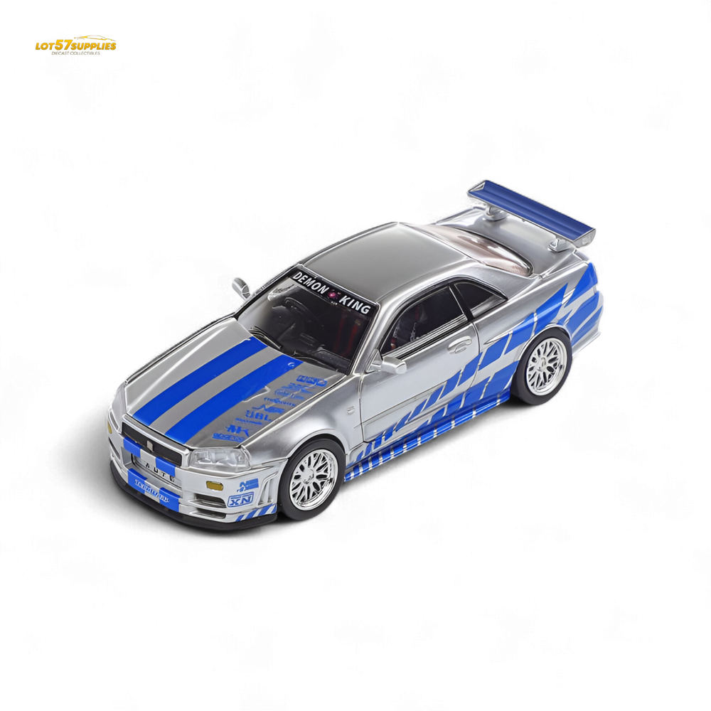 (Pre-Order) Demon King Auto Skyline GT-R R34 Z-Tune - Fast and Furious Paul Livery 1:64 (ONLINE ORDER ONLY)