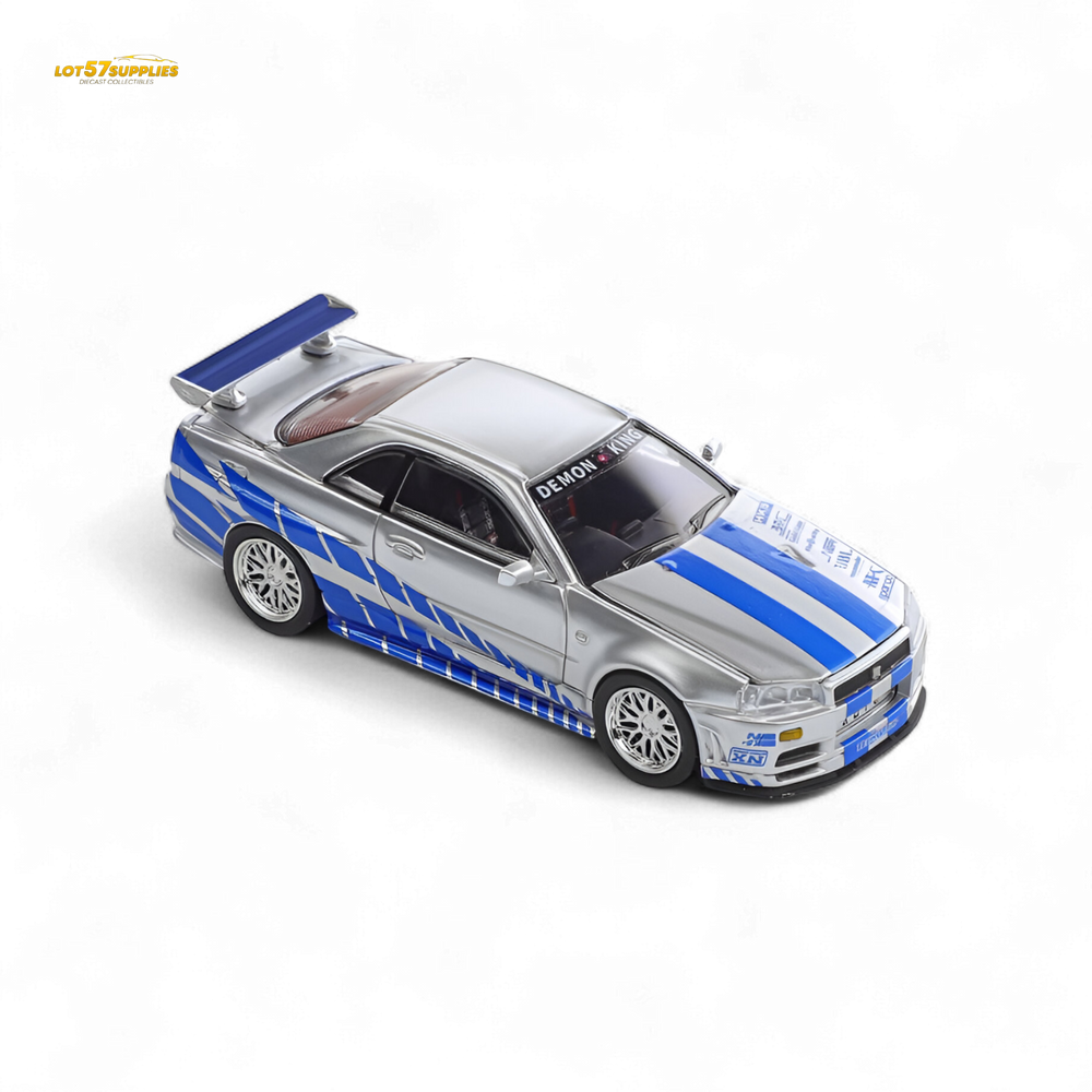 (Pre-Order) Demon King Auto Skyline GT-R R34 Z-Tune - Fast and Furious Paul Livery 1:64 (ONLINE ORDER ONLY)