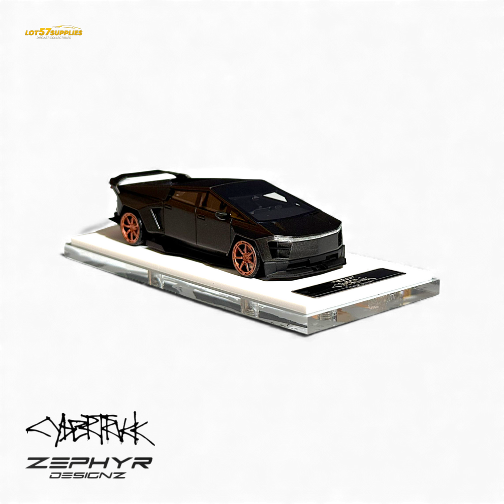 Error404 Tesla Cybertruck Custom Widebody Lowered - Matte Gray 1:64 (ONLINE ORDER ONLY)
