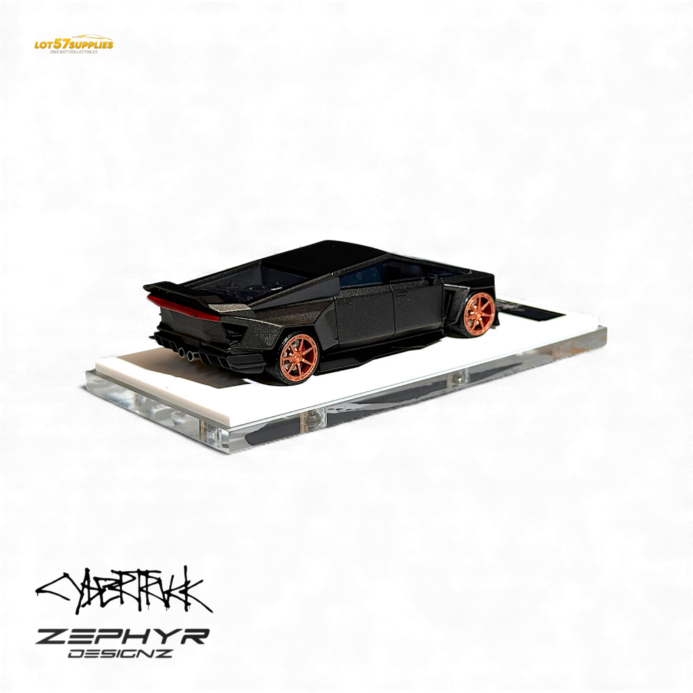 Error404 Tesla Cybertruck Custom Widebody Lowered - Matte Gray 1:64 (ONLINE ORDER ONLY)
