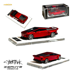 Error404 Tesla Cybertruck Custom Widebody Lowered - Metallic Red 1:64 (ONLINE ORDER ONLY)