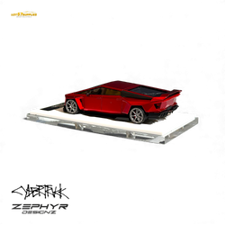 Error404 Tesla Cybertruck Custom Widebody Lowered - Metallic Red 1:64 (ONLINE ORDER ONLY)