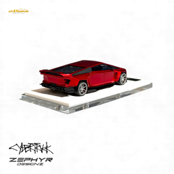 Error404 Tesla Cybertruck Custom Widebody Lowered - Metallic Red 1:64 (ONLINE ORDER ONLY)