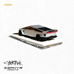 Error404 Tesla Cybertruck Custom Widebody Lowered - Silver 1:64 (ONLINE ORDER ONLY)