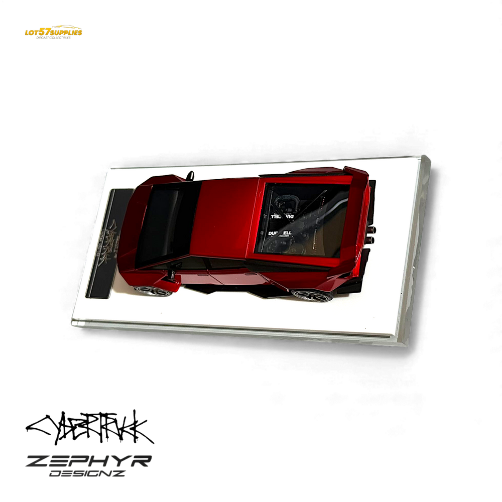 Error404 Tesla Cybertruck Custom Widebody Lowered - Metallic Red 1:64 (ONLINE ORDER ONLY)
