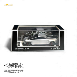 Error404 Tesla Cybertruck Custom Widebody Lowered - Silver 1:64 (ONLINE ORDER ONLY)