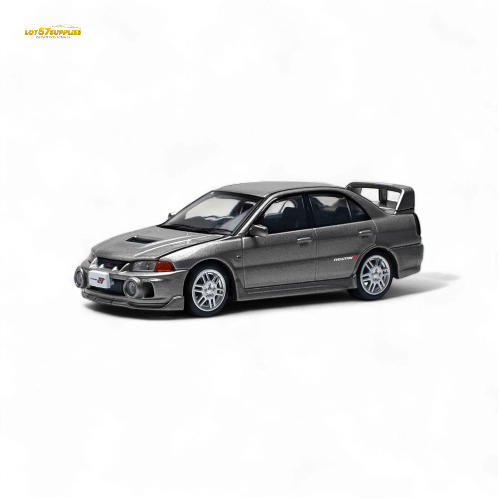 (Pre-Order) poprace MITSUBISHI LANCER EVOLUTION IV - DARK GREY 1/64 (ONLINE ORDER ONLY)